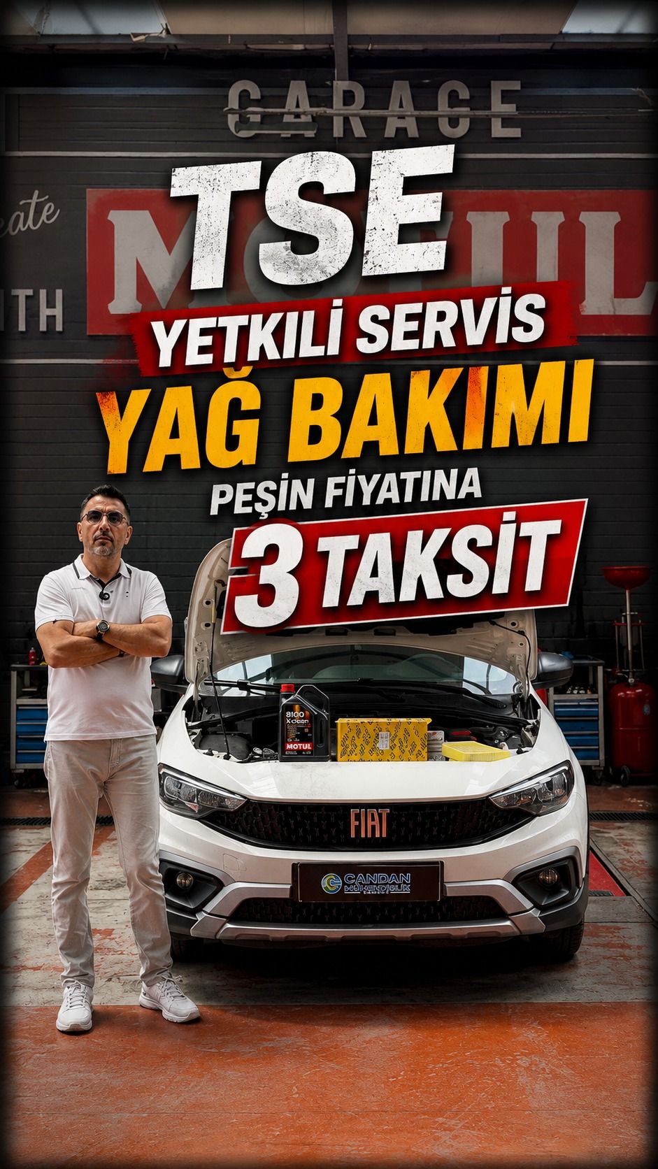 Fiat Egea üzerinde yağ ve filtre bakım ürünleri